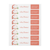 Witte kerstkat in een rood Pet (Vel)