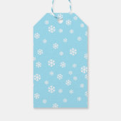 Witte kerstkat in een rood Pet Cadeaulabel (Achterkant)