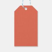 Witte kerstkat in een rood Pet Cadeaulabel (Achterkant)