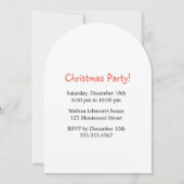 Witte kerstkat in een rood Pet Kaart (Achterkant)