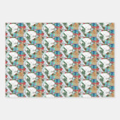 Witte Kerstkat Inpakpapier Vel (Voorkant 2)