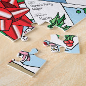 Witte Kerstkat Legpuzzel (Zijkant)