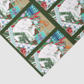 Witte Kerstkat Tissuepapier (Detail)