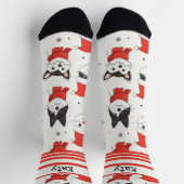 witte kerstkatten sokken (Top)