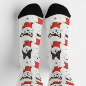 Witte kerstkatten sokken (Top)