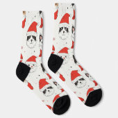 Witte kerstkatten sokken (Rechts)