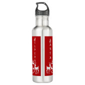 Witte kerstkerstluiers uit de Noordse landen Waterfles (Achterkant)