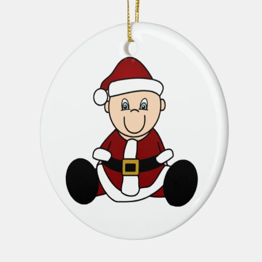 -witte kerstkerstversiering keramisch ornament (Links)