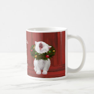 Witte kerstkeuken koffiemok