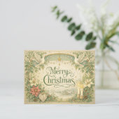 Witte Kerstkrans van de Oude Duif  Feestdagenkaart (Staand voorkant)