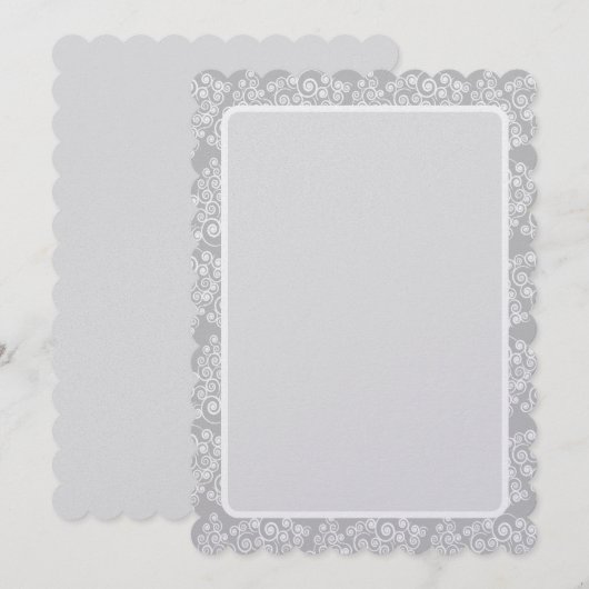 Witte kerstkrlyQue kerstbomen Feestdagenkaart (Voorkant / Achterkant)