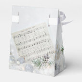 Witte kerstlantaarn in de sneeuw bedankdoosjes (Achterkant)