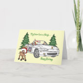 Witte Kerstman Feestdagen Kaart (Voorkant)