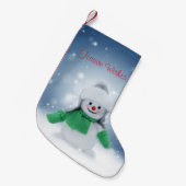 witte kerstman kleine kerstsok (Voorkant (Hangend))