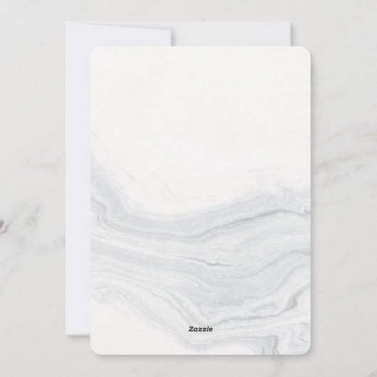 Witte kerstmarmer | Kerstkaart (Achterkant)