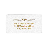 Witte Kerstmis Bruiloft Labels (Voorkant)