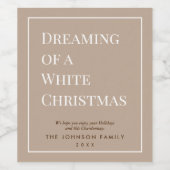 Witte Kerstmis | Buurman Client Gift en Wit Wijn Etiket (Enkel label)