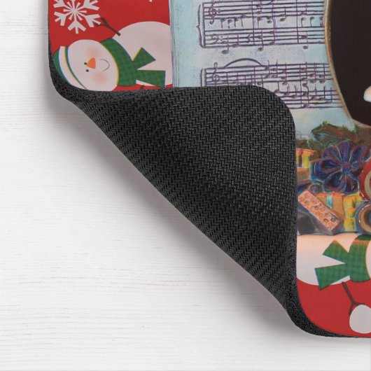 Witte Kerstmis en Sinterklank Muismat (Hoek)