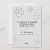 Witte Kerstmis Glitter-boom Elegant Feestdagenkaart (Achterkant)