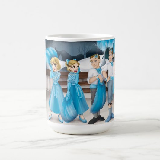 Witte Kerstmis grote koffie Mok (Center)