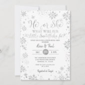 Witte Kerstmis Hij of Zij Geslacht Onthullen Parti Kaart (Voorkant)