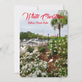Witte Kerstmis Hilton Head Style. South Carolina Feestdagenkaart