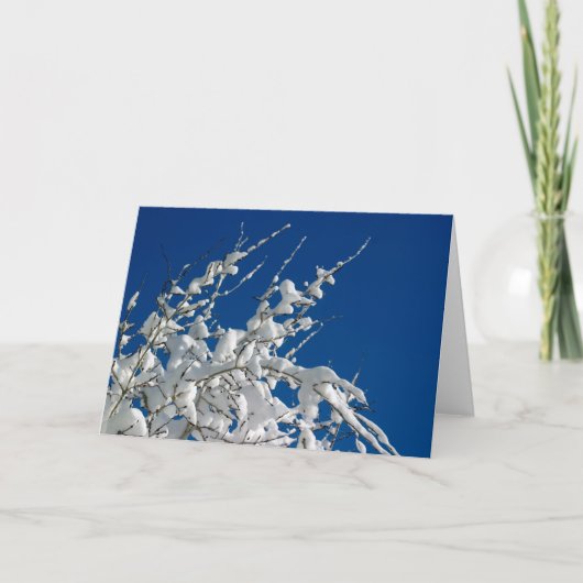 Witte Kerstmis II Feestdagen Kaart (Voorkant)