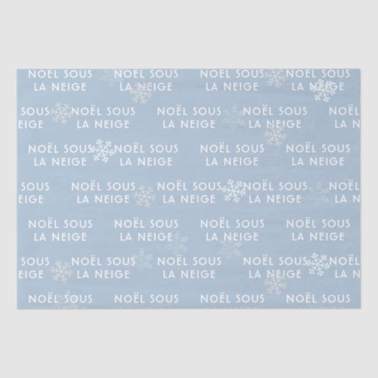 Witte Kerstmis in het Frans Weefselpapier Bleek bl Tissuepapier (Voorkant)