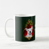 Witte kerstmis koffiemok (Links)