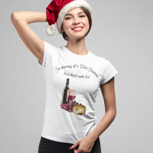 Witte Kerstmis maar Rode is ook Leuk Grappig T-shirt