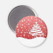 Witte Kerstmis Magneet (Voorkant / Achterkant)