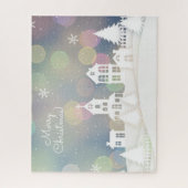 Witte Kerstmis met Bokeh Lights Legpuzzel (Verticaal)