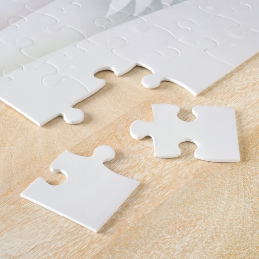 Witte Kerstmis met Bokeh Lights Legpuzzel (Zijkant)