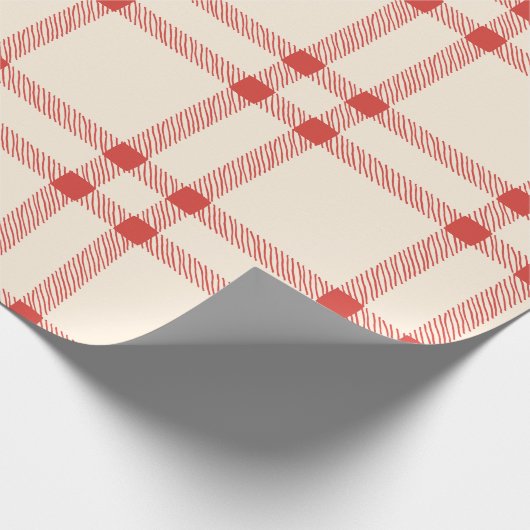  witte kerstmis met witte rode vlek cadeaupapier (Hoek)