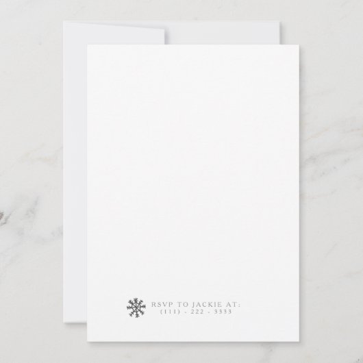 Witte Kerstmis | Minimalistisch | Feestdag Kaart (Achterkant)