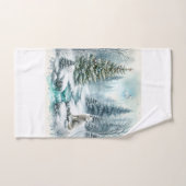 Witte Kerstmis Poolvos Handdoek (Handdoek)