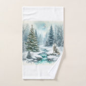 Witte Kerstmis Poolvos Handdoek (Handdoek)