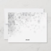 Witte Kerstmis Sneeuwvlokken Kerstkaart (Achterkant)
