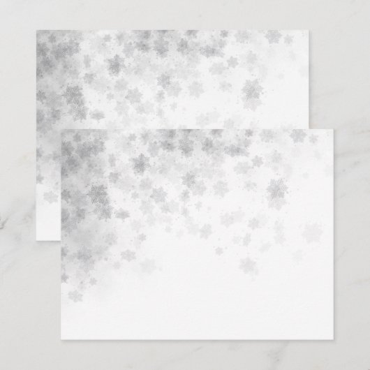 Witte Kerstmis Sneeuwvlokken Kerstkaart (Voorkant / Achterkant)