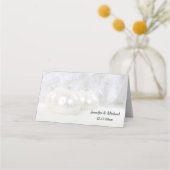 Witte Kerstmis Winter Bruiloft | Aangepast gevouwe Plaatskaartje (Achterkant)