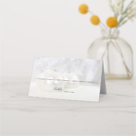 Witte Kerstmis Winter Bruiloft | Aangepast gevouwe Plaatskaartje