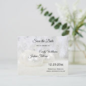 Witte Kerstmis Winter Huwelijk Save The Date (Staand voorkant)
