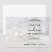 Witte Kerstmis Winter Huwelijksprofeetijd Eetgeleg Kaart (Voorkant / Achterkant)