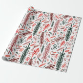 Witte Kerstmis Wonderland Cadeaupapier (Uitgerold)
