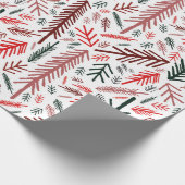 Witte Kerstmis Wonderland Cadeaupapier (Hoek)