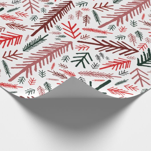 Witte Kerstmis Wonderland Cadeaupapier (Hoek)