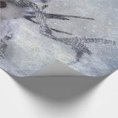 Witte Kerstmissneeuwman Cadeaupapier (Hoek)