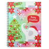 Witte kerstolifant notitieboek (Voorkant)