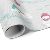 Witte kerstpolaire beren cadeaupapier (Rol Hoek)