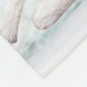 Witte Kerstrendieren Fleece Deken (Hoek)